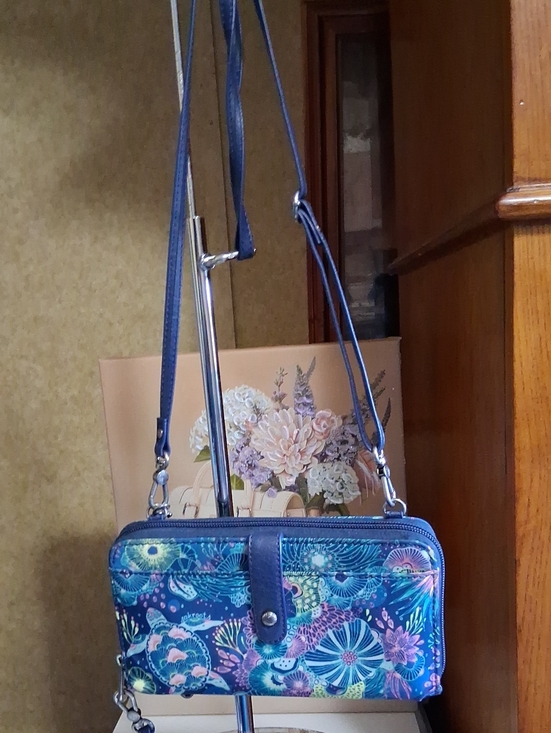 Sakroots Handbags - Sakroots Blue Floral Crossbody Wallet NWT